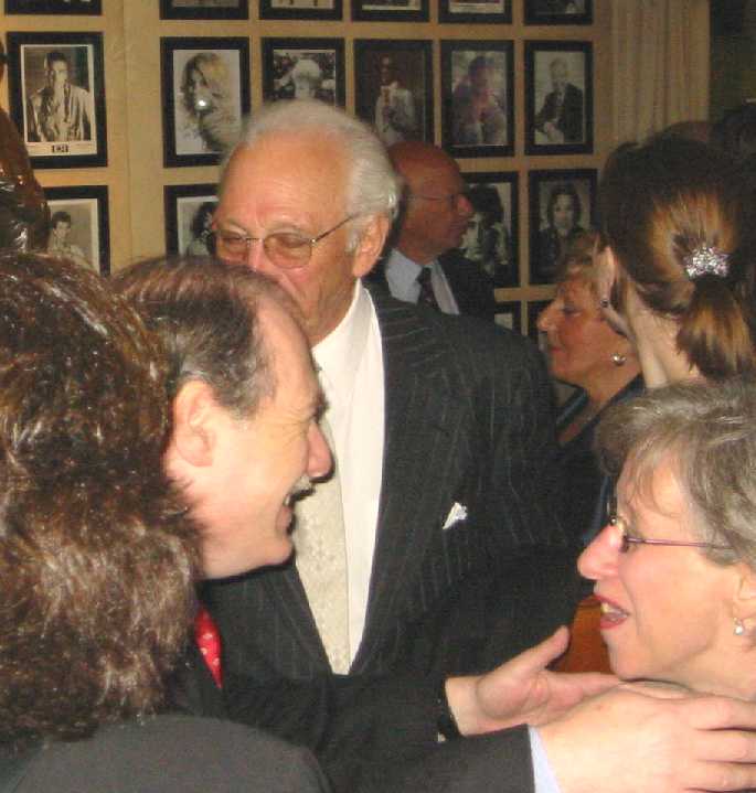 Gary Giddins greeting other good friends of Rosemary